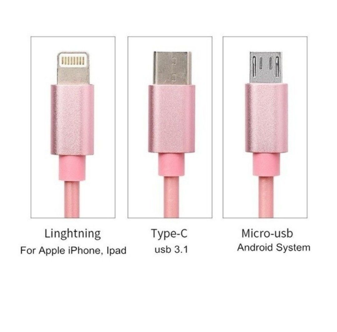 充電器 急速充電 耐久 タイプC Androi iPhone ケーブル 3in1 USB ブラック iPhone アンドロイド