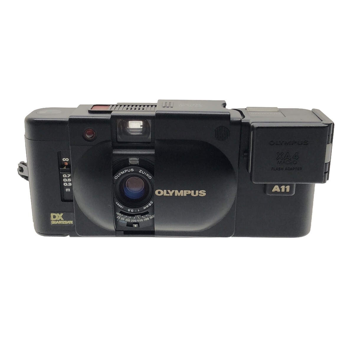 【ジャンク】OLYMPUS XA4 MACRO 28mm F3.5 Electronic Flash A11 ストロボ コンパクトフィルムカメラ 通電不可 オリンパス 現状品 C4010の画像3