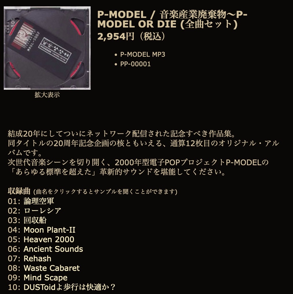 【美品/帯付き】音楽産業廃棄物〜P-MODEL OR DIE【平沢進・小西健司・福間創】_画像5