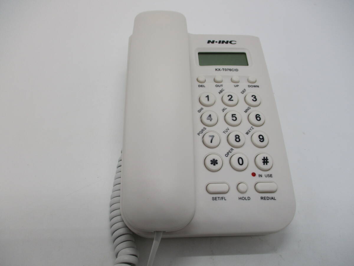 90028-37 【ジャンク品】 N・INC 固定電話 ホーム オフィス 壁掛け KX-T076CID ホワイト YK-2