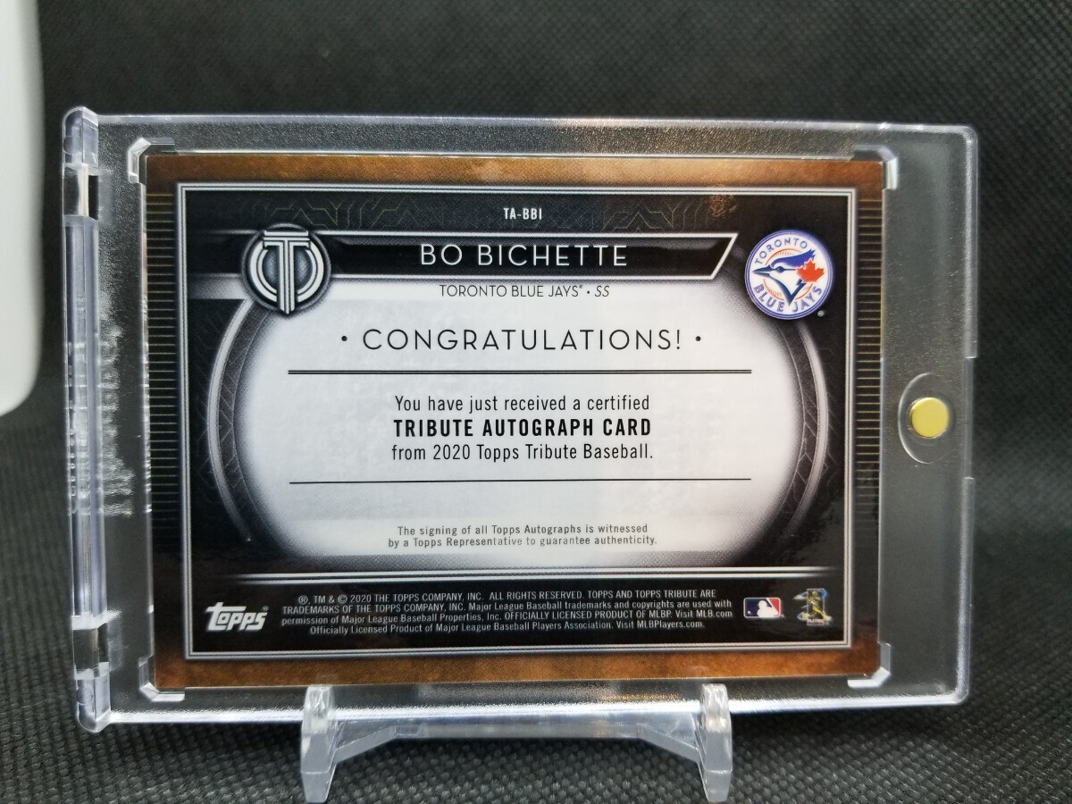 2020 TOPPS Tribute Rookie Autograph Bo Bichette 1/10 ボー・ビシェット ルーキー サイン 10枚限定_画像2