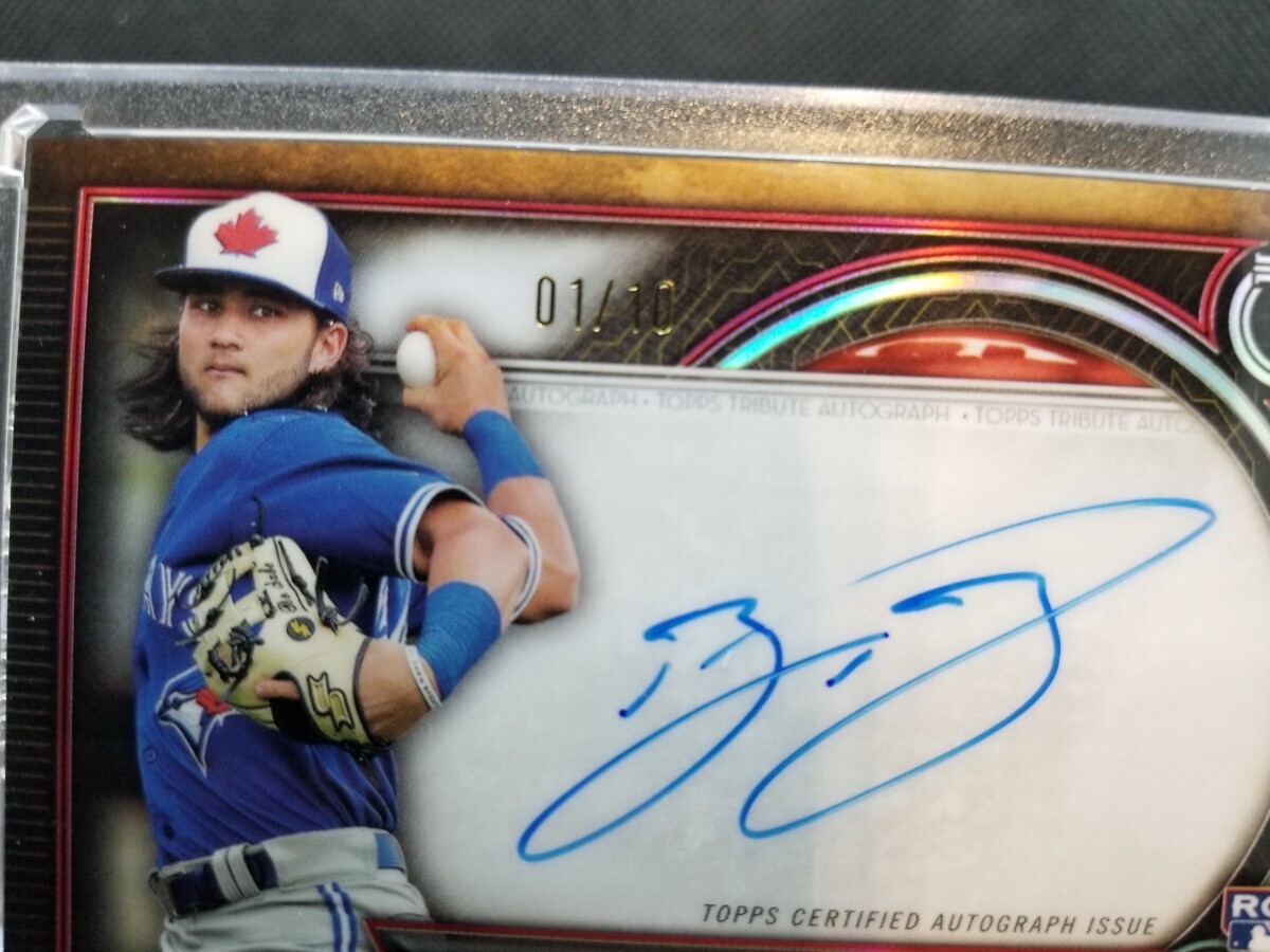 2020 TOPPS Tribute Rookie Autograph Bo Bichette 1/10 ボー・ビシェット ルーキー サイン 10枚限定_画像3