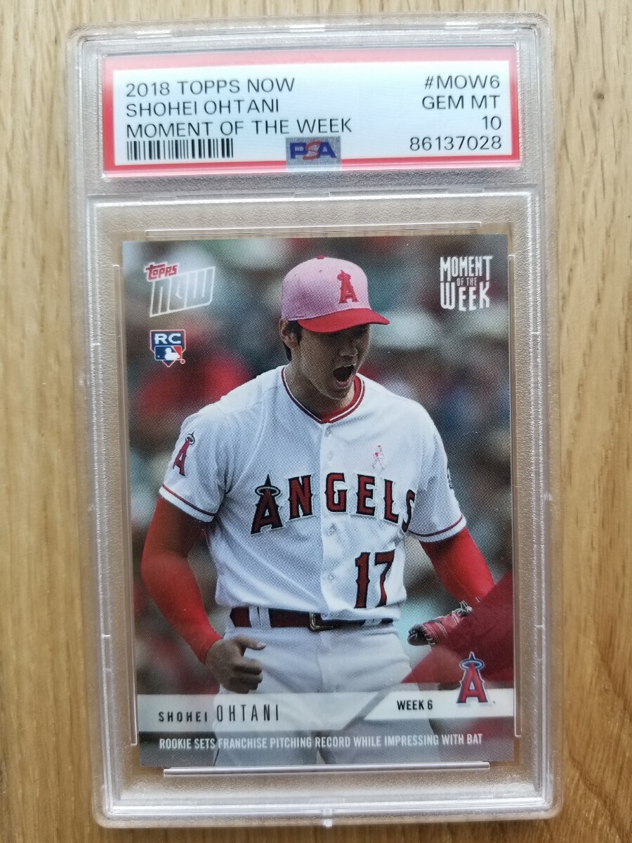 【PSA10】2018 Topps Now Shohei Ohtani Moment of the week 大谷翔平 ルーキー カードPSAの画像1