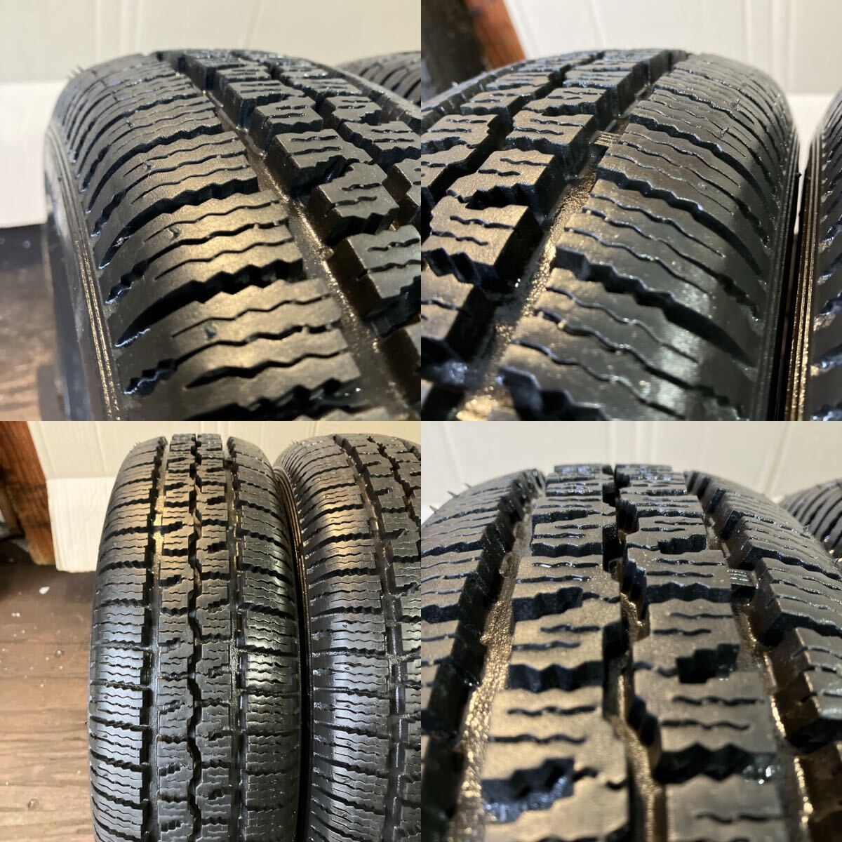 ほぼ未使用! スタッドレス145/80R10 2本／ヨコハマ GUARDEX 480i 送料込6600円〜 T4505の画像2