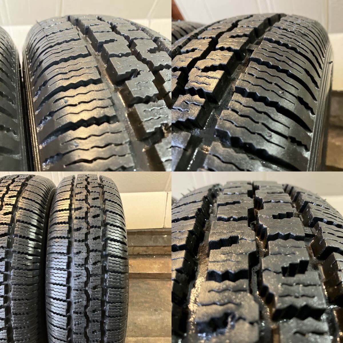 ほぼ未使用! スタッドレス145/80R10 2本／ヨコハマ GUARDEX 480i 送料込6600円〜 T4505の画像3