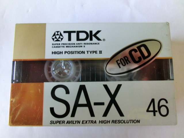  unopened cassette tape TDK high position TYPEⅡ 45 minute SA-X 2 pcs set 