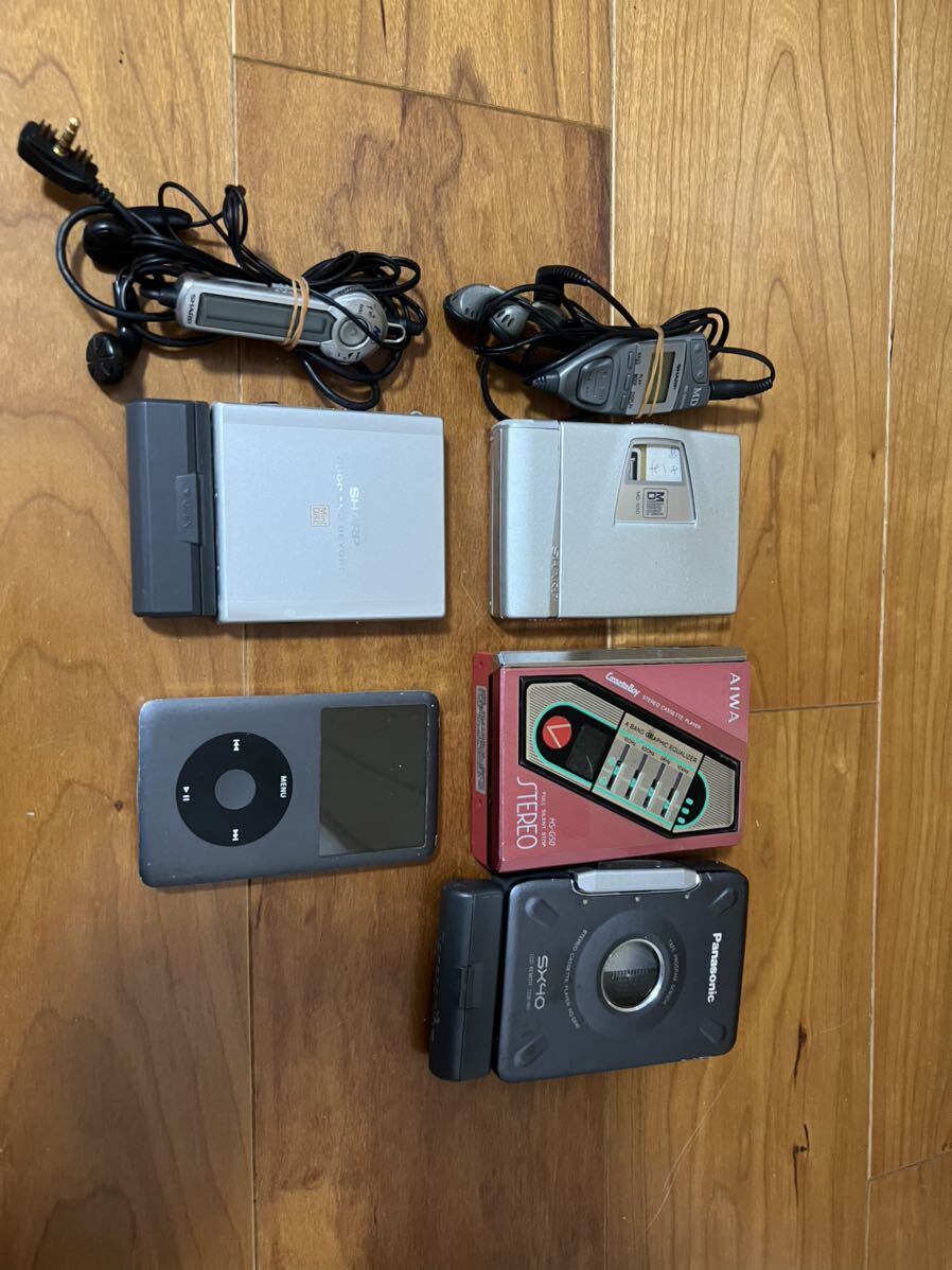 AIWA cassetteboy HS-G50 кассетная магнитола SHARP MD плеер ipod и т.п. продажа комплектом 