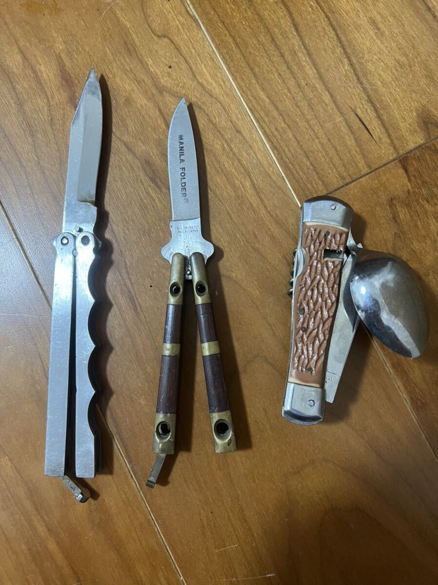 バタフライナイフ 折りたたみ式ナイフの画像3