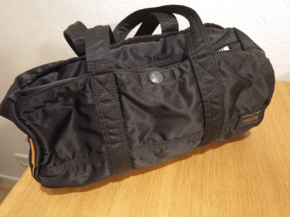 PORTER Poe tartan машина сумка "Boston bag" (S) 622-76958 барабанная сумка [USED]