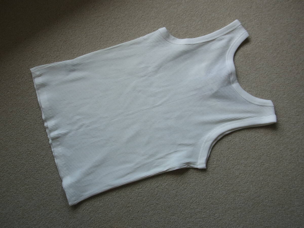  unused goods tag attaching [ Uniqlo ] rib tank top ( eggshell white )XL size 