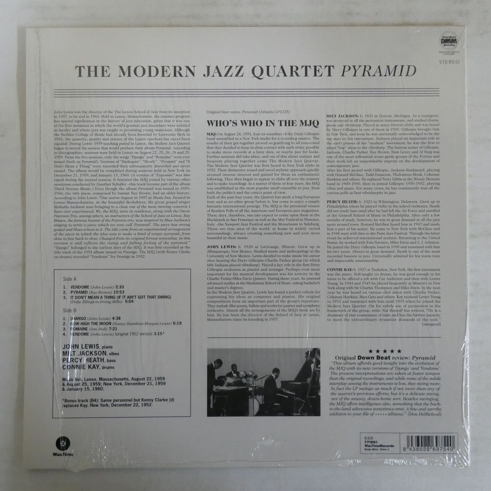 46067778;【Europe盤/WaxTime/高音質180g重量盤/シュリンク】The Modern Jazz Quartet / Pyramidの画像2