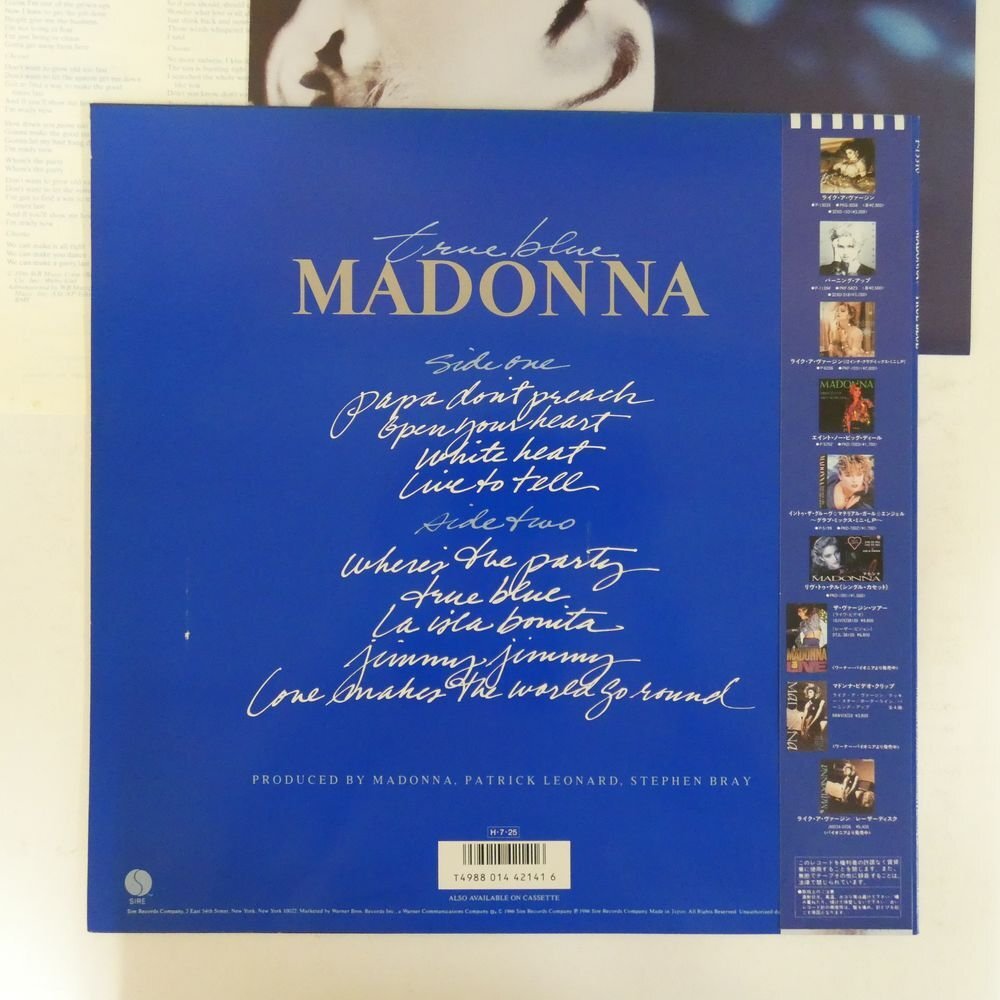 47054802;【帯付/美盤/ポスター付】Madonna マドンナ / True Blue トゥルー・ブルー_画像2