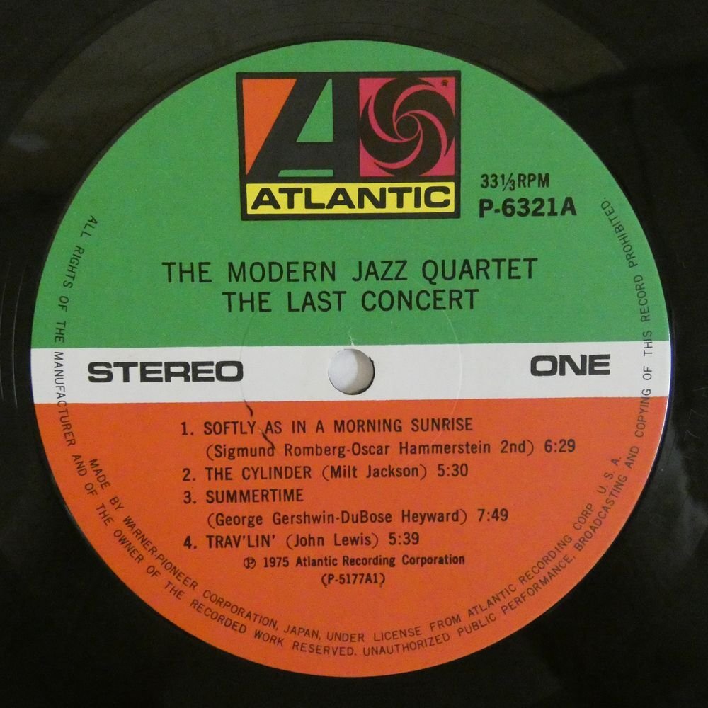47054889;【帯付/2LP/見開き】The Modern Jazz Quartet / The Last Concertの画像3
