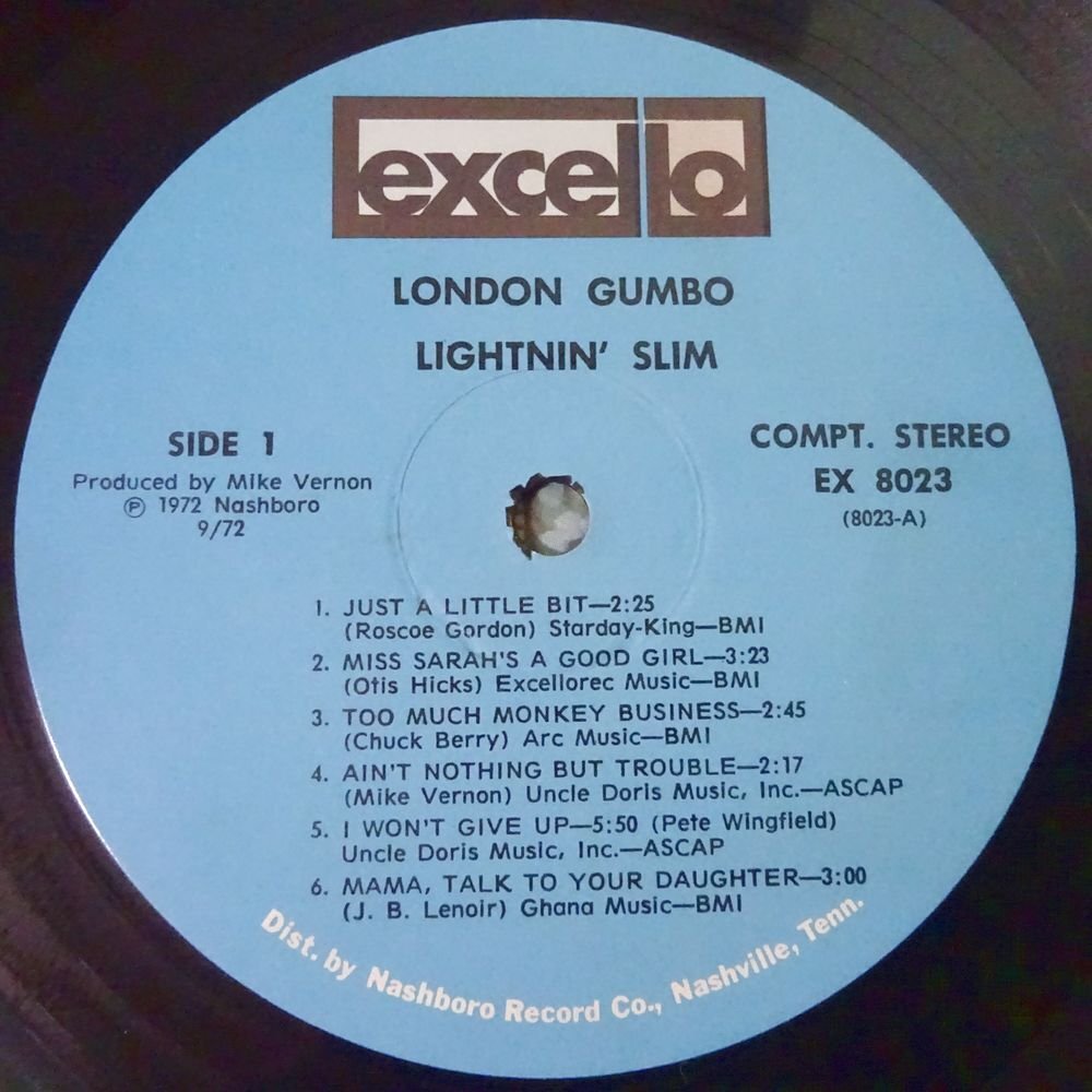 11185002;【US盤/Excello】Lightnin' Slim / London Gumboの画像3