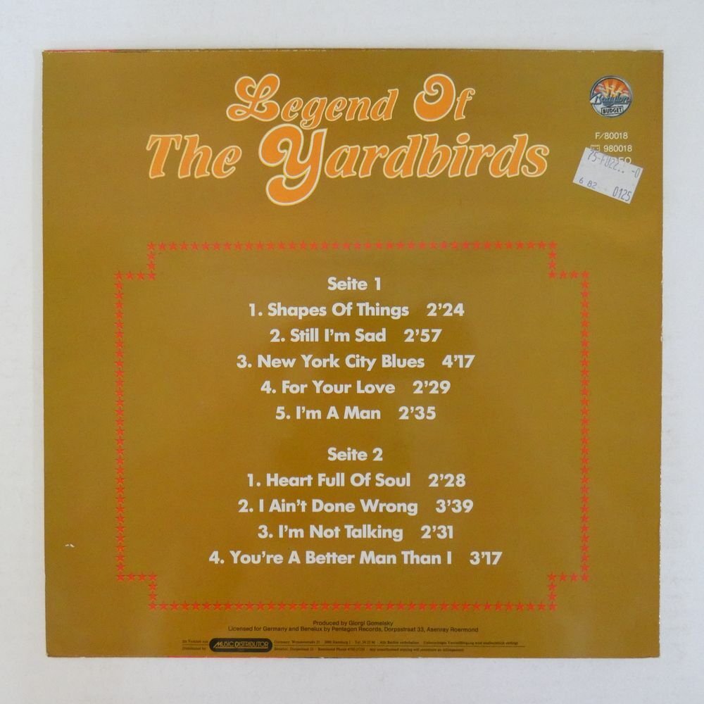 46069875;【Germany盤/美盤】The Yardbirds / Legend Of The Yardbirds Vol. 2の画像2