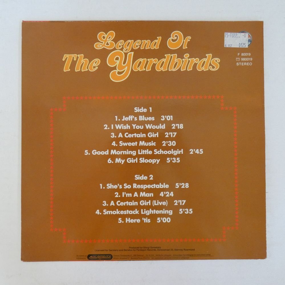 46069876;【Germany盤/美盤】The Yardbirds / Legend Of The Yardbirds Vol. 3の画像2