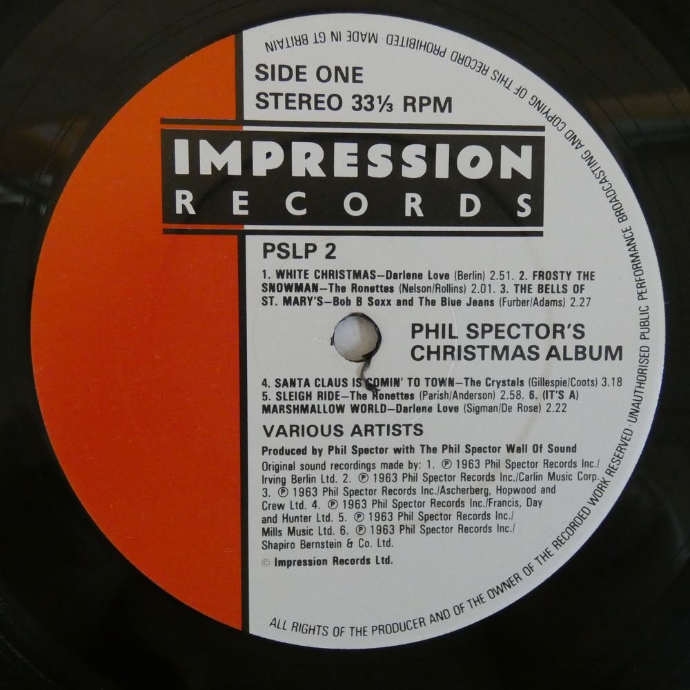 46069865;【UK盤】V.A. / Phil Spector's Christmas Albumの画像3