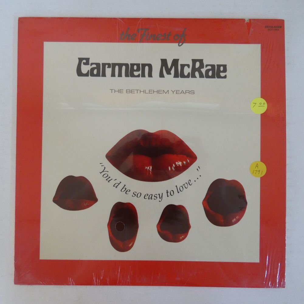 46069937;【US盤/BETHLEHEM/シュリンク】Carmen McRae / The Finest Of Carmen McRae: You'd Be So Easy To Loveの画像1