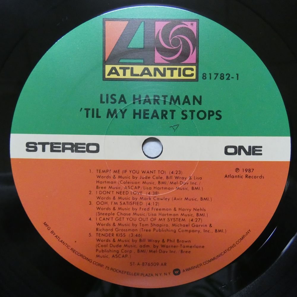 46070151;【US盤/希少88年アナログ】Lisa Hartman / 'Til My Heart Stops_画像3