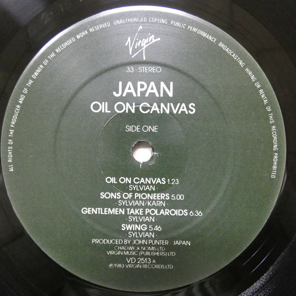 46070152;【UK盤/2LP/見開き】Japan / Oil On Canvasの画像3