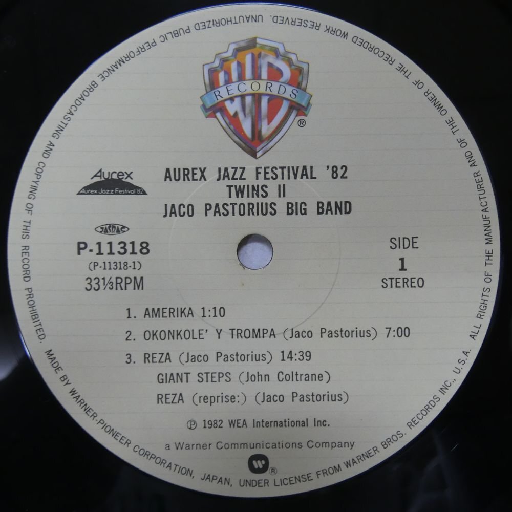 46070197;【国内盤/美盤】Jaco Pastorius Big Band / Twins II (Aurex Jazz Festival '82)の画像3