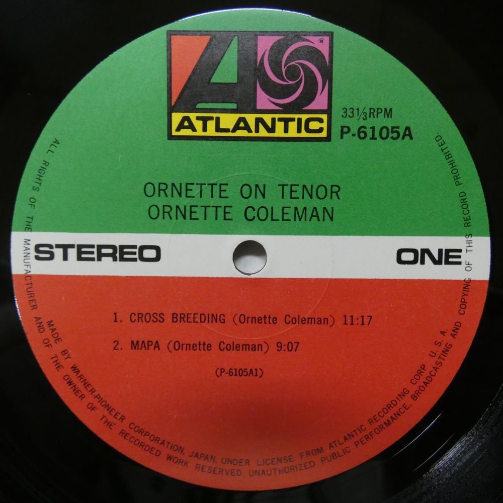 46070262;【帯付/補充票/美盤】Ornette Coleman / Ornette On Tenorの画像3