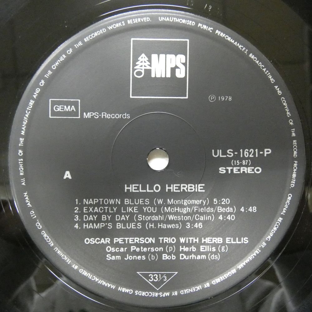 46070274;【帯付/MPS】Oscar Peterson Trio with Herb Ellis / Hello Herbieの画像3