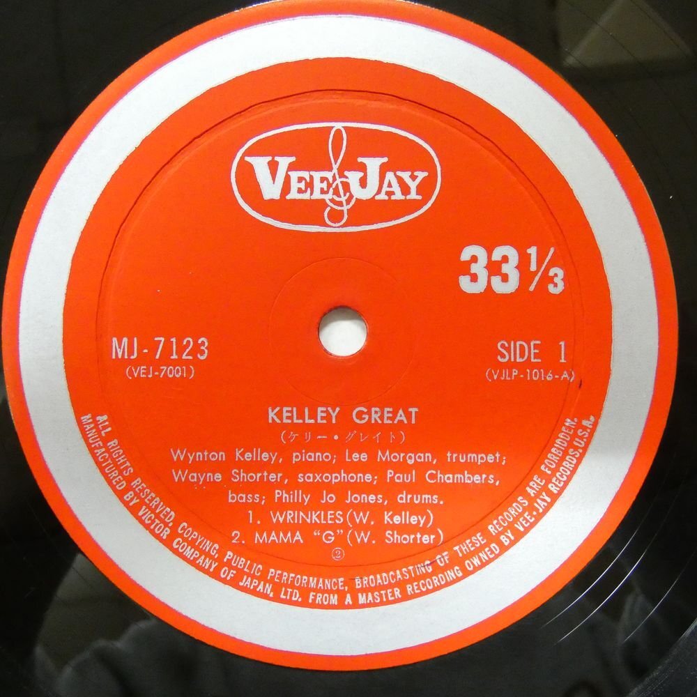 46070551;【国内盤/VEE-JAY/MONO/美盤】Wynton Kelley / Kelley Greatの画像3