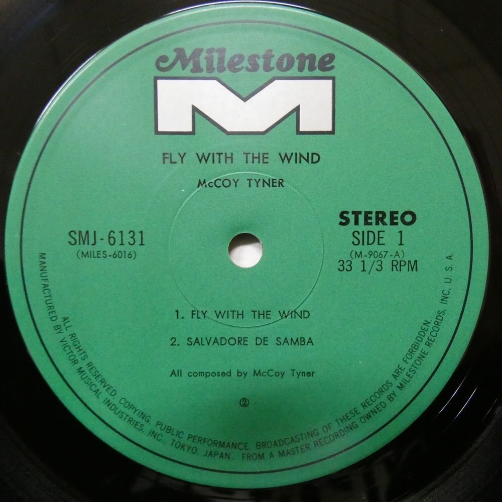 46070592;【国内盤/Milestone/見開き/美盤】McCoy Tyner / Fly With The Windの画像3