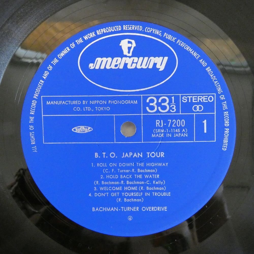 47055615;【国内盤/見開き】Bachman-Turner Overdrive / Japan Tour_画像3