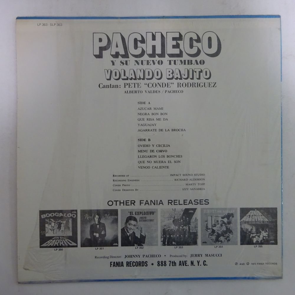 11185381;【US盤/Latin/Fania/シュリンク】Pacheco / Volando Bajitoの画像2