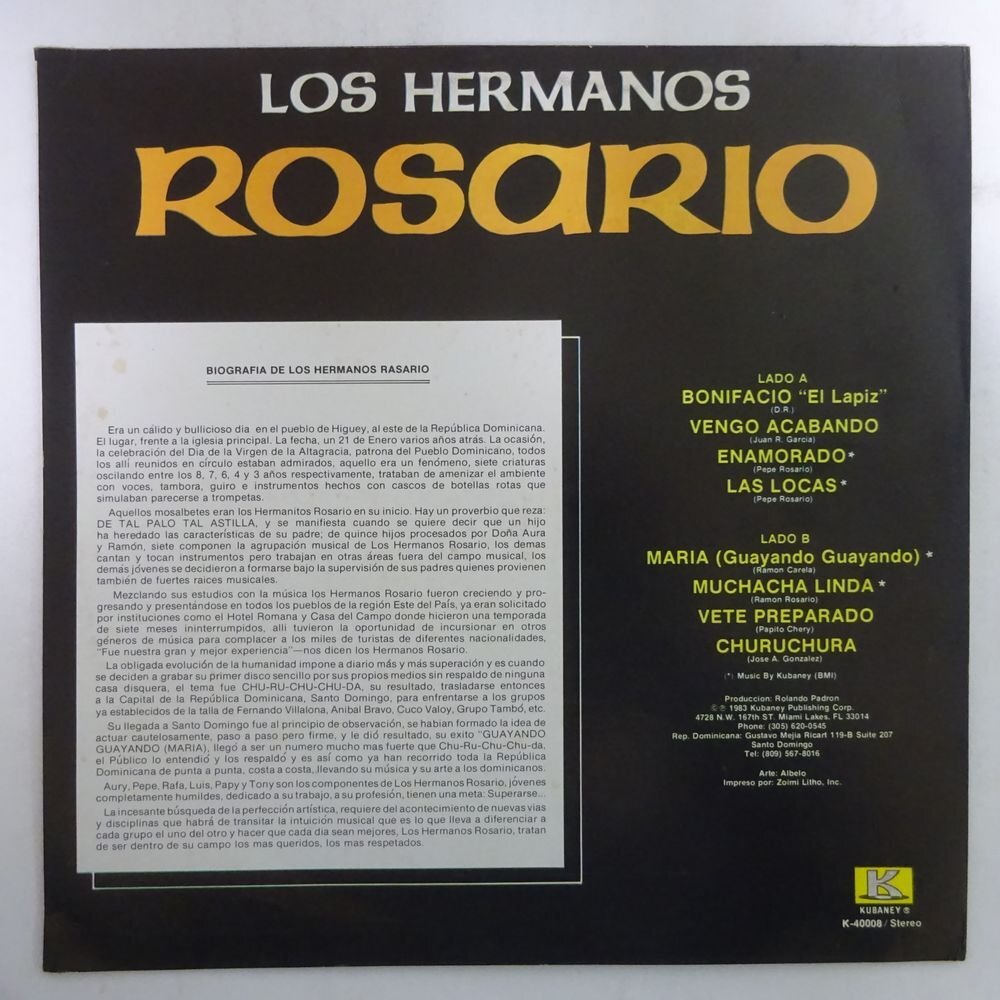 11185396;【US盤/Latin】Los Hermanos Rosario / S.T._画像2