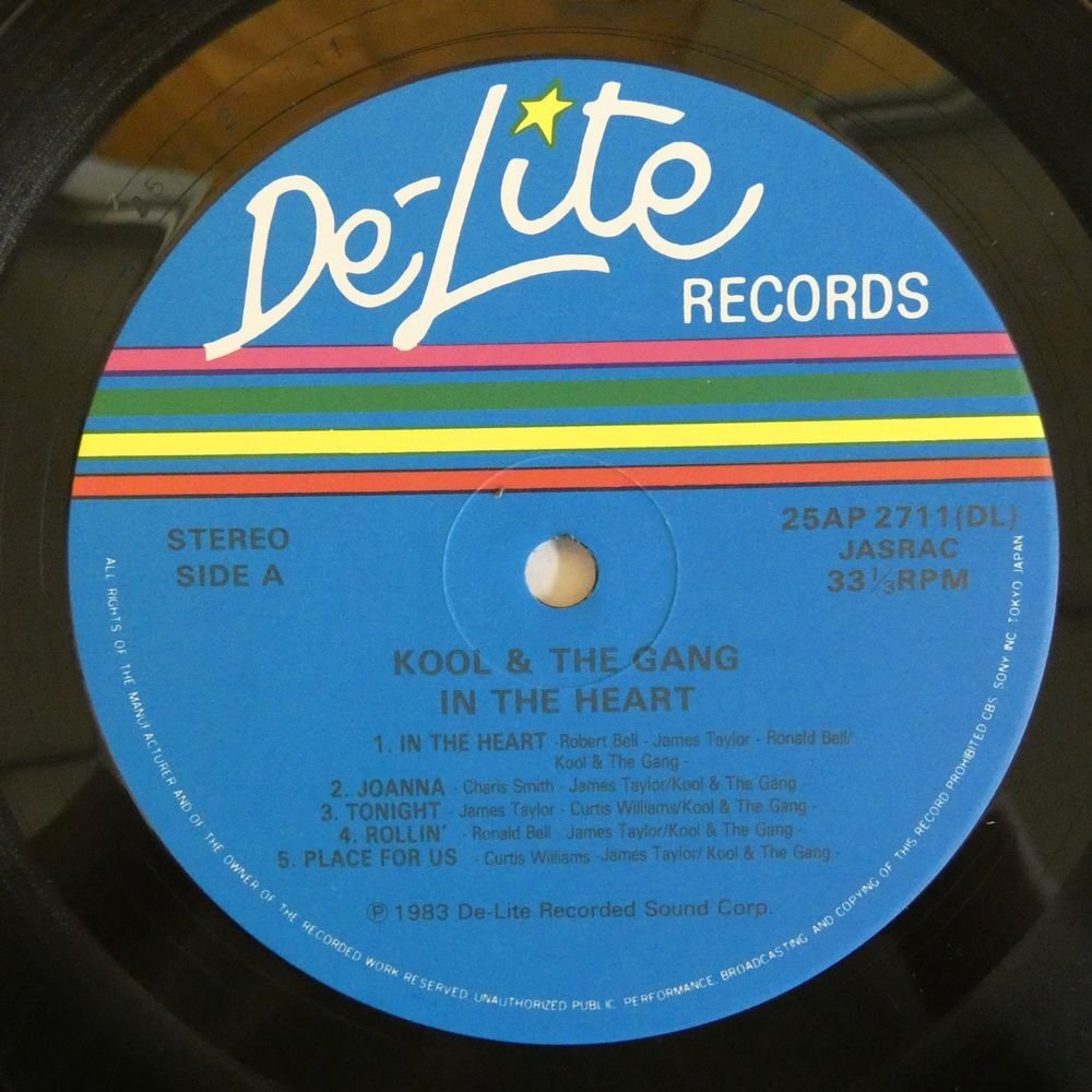 46070984;【かぶせ帯付/シュリンク/美盤】Kool & The Gang / In The Heartの画像3