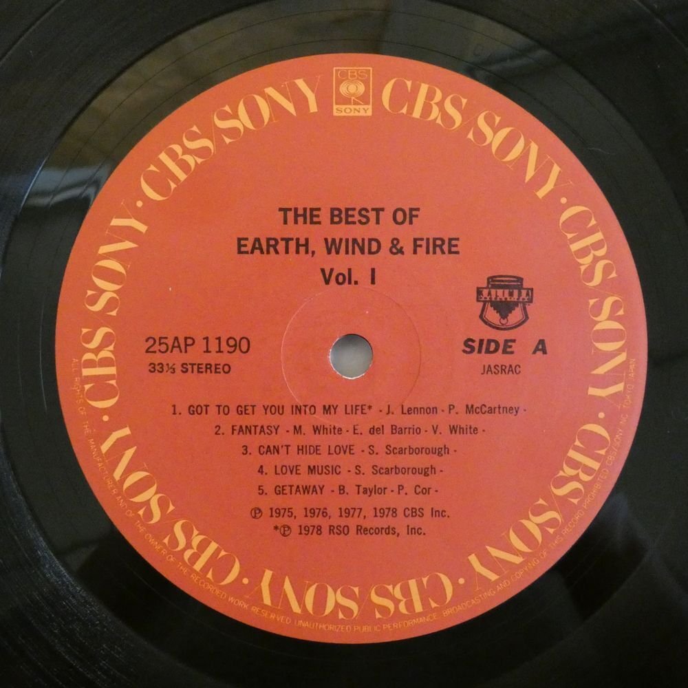 46070979;【帯付/見開き】Earth, Wind & Fire / The Best of Earth, Wind & Fire Vol.1_画像3