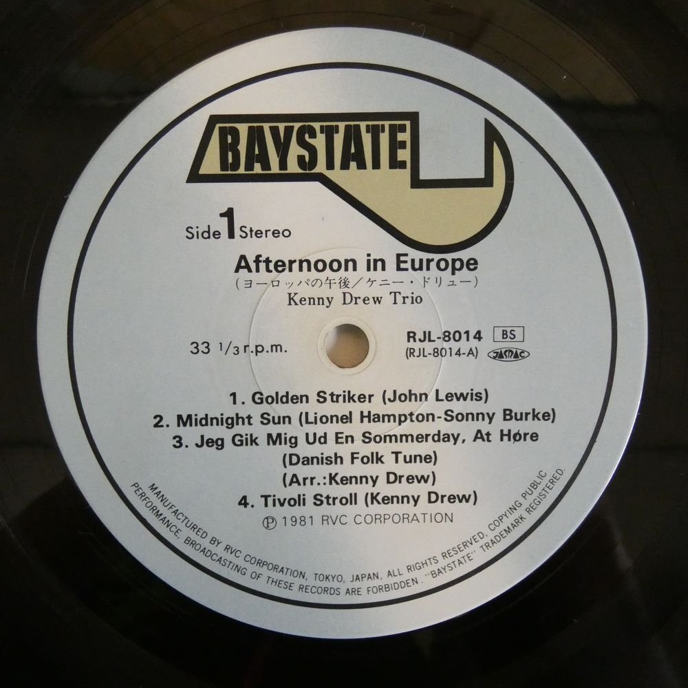 46071218;【国内盤/BAYSTATE/美盤】The Kenny Drew Trio / Afternoon In Europe ヨーロッパの午後の画像3