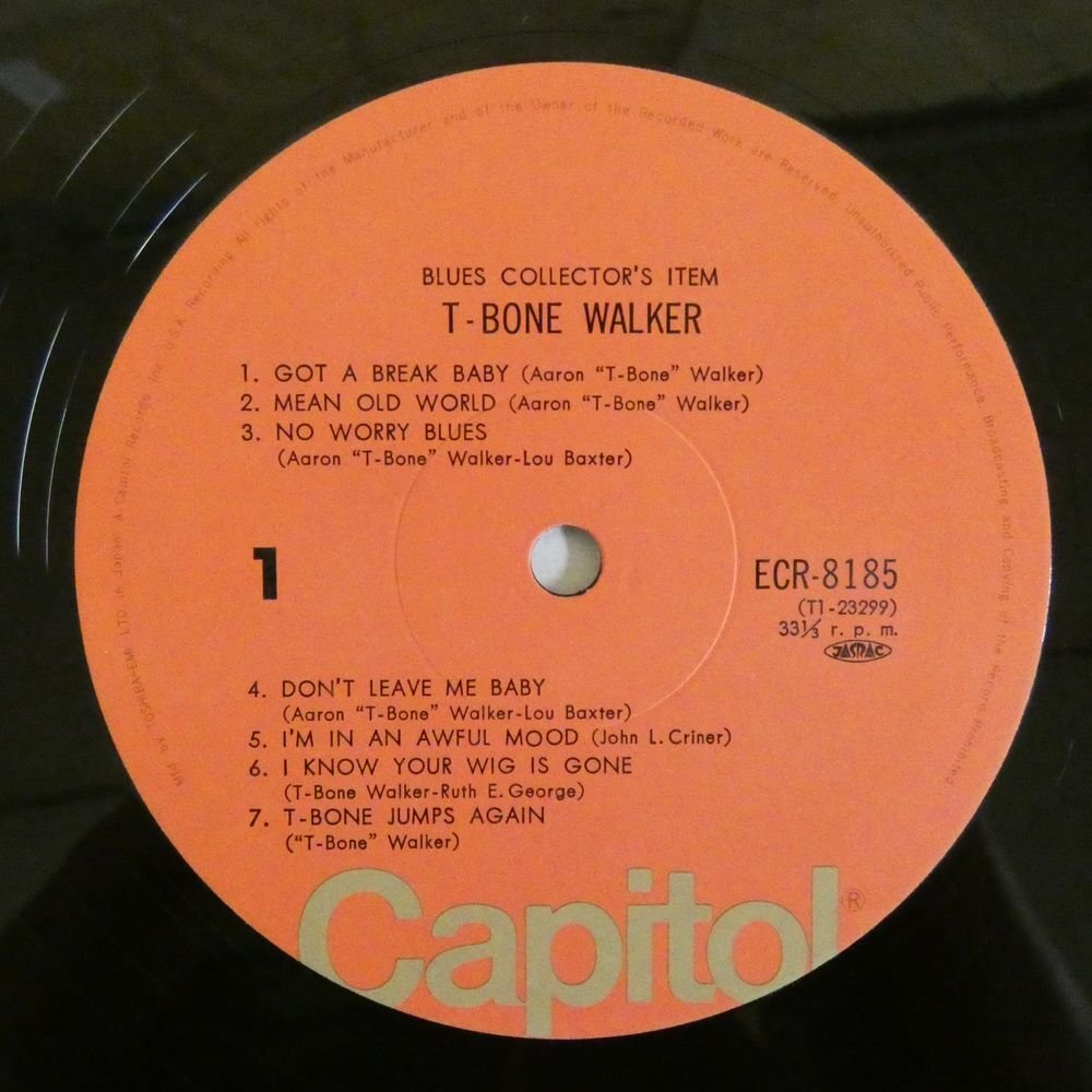 46071324;【帯付/美盤】T-Bone Walker / The Great Blues Vocals And Guitar Of T-Bone Walker (His Original 1942-1947 Performances)の画像3