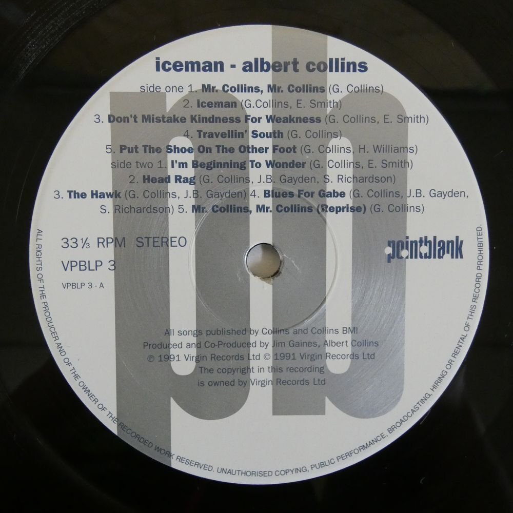 46071306;【UK盤/Pointblank】Albert Collins / Icemanの画像3