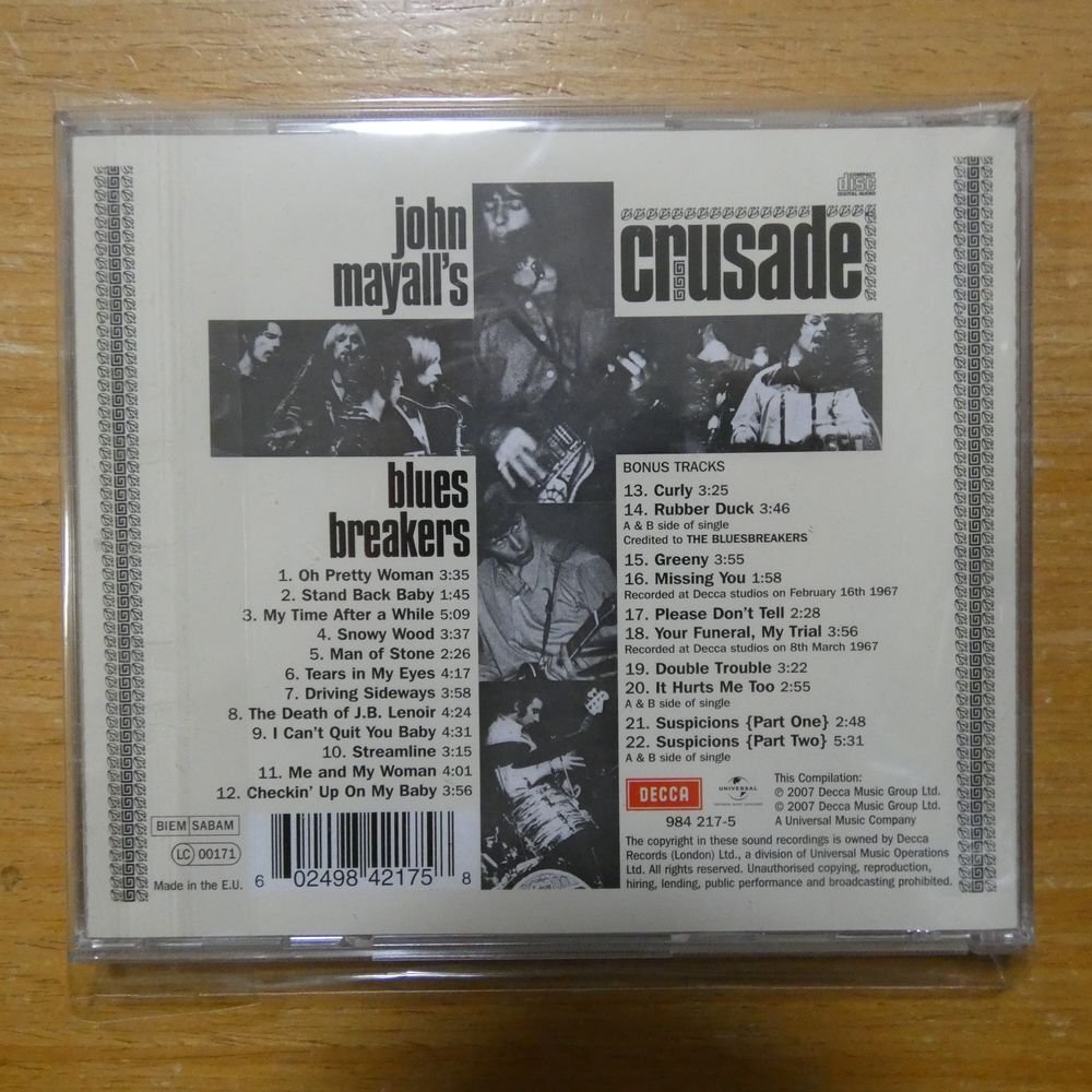 602498421758;【CD】JOHN MAYALL'S BLUESBREAKERS / CRUSADE 984217-5の画像2