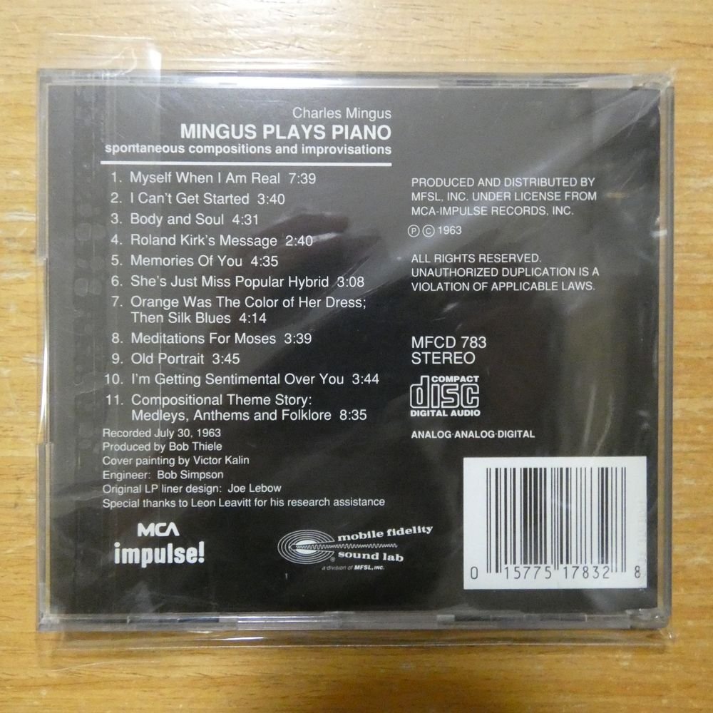 015775178328;【CD/高音質MFSL盤】CHARLES MINGUS / MINGUS PLAYS PIANO　MFCD-783_画像2