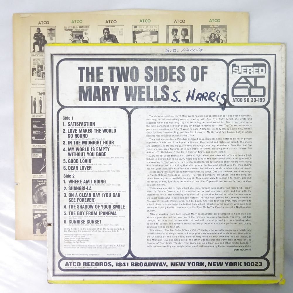 10024606;【USオリジナル】Mary Wells / The Two Sides Of Mary Wells_画像2