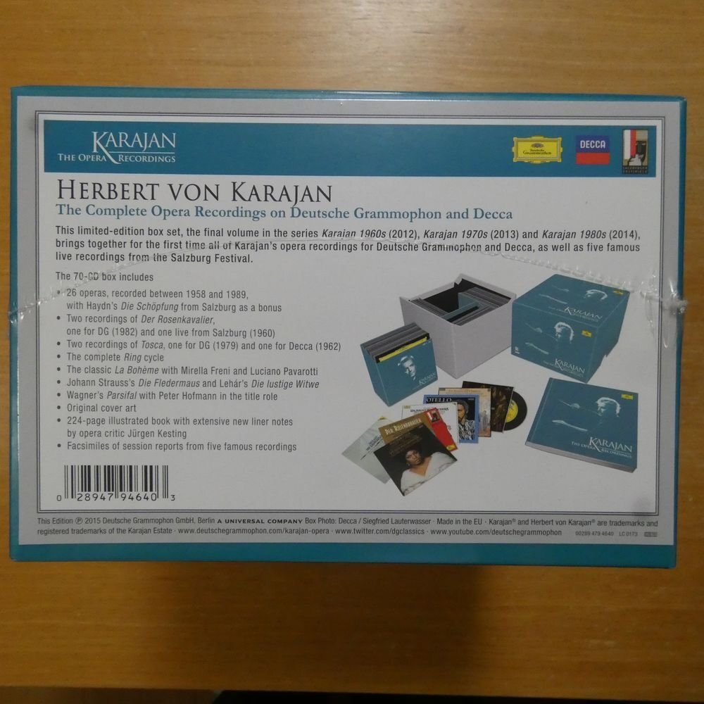 41095997;【未開封/70CDBOX】カラヤン / THE OPERA RECORDINGSの画像2