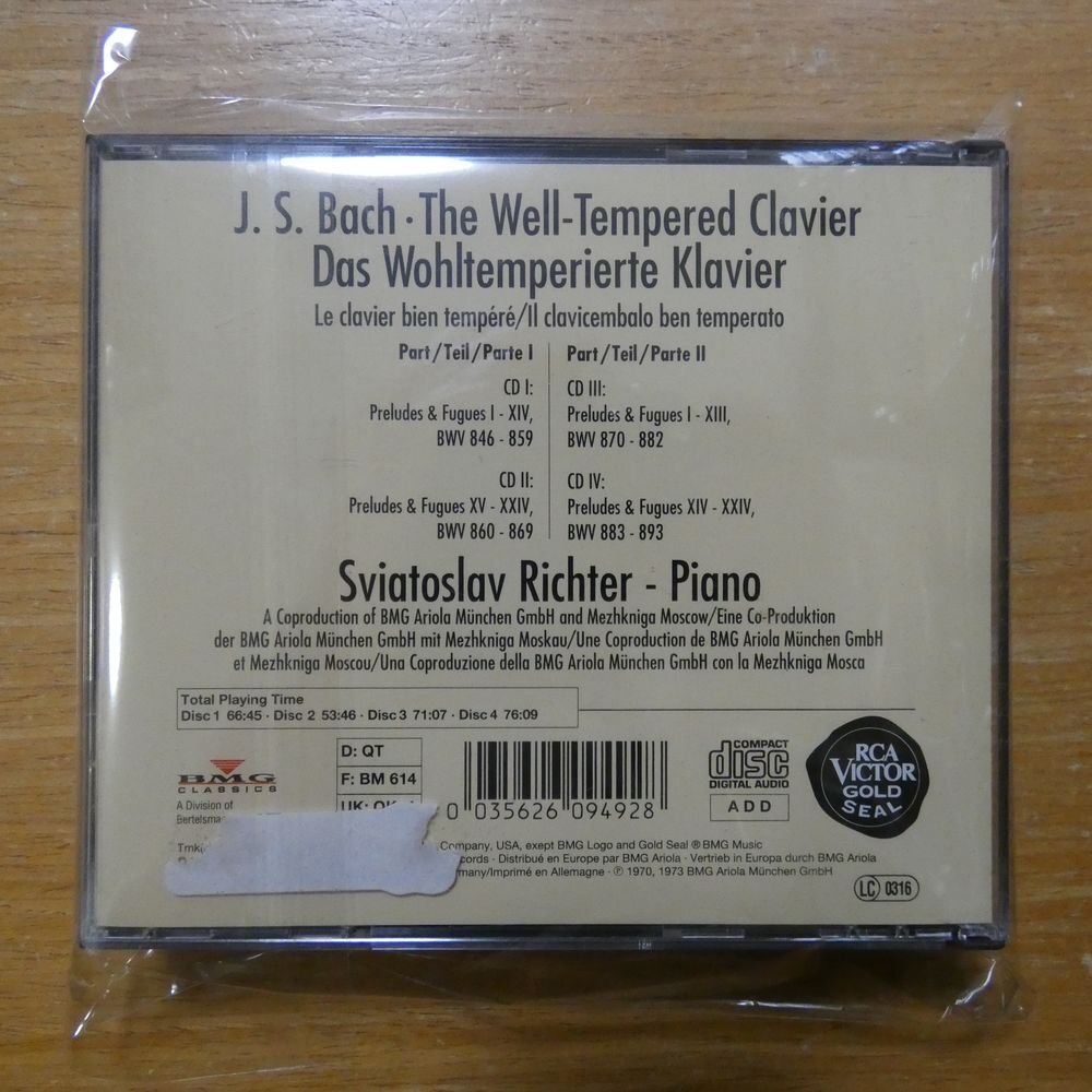 41096195;【4CD】Sviatoslav Richter / Bach:The Well Tempered Clavier(GD60949)の画像2