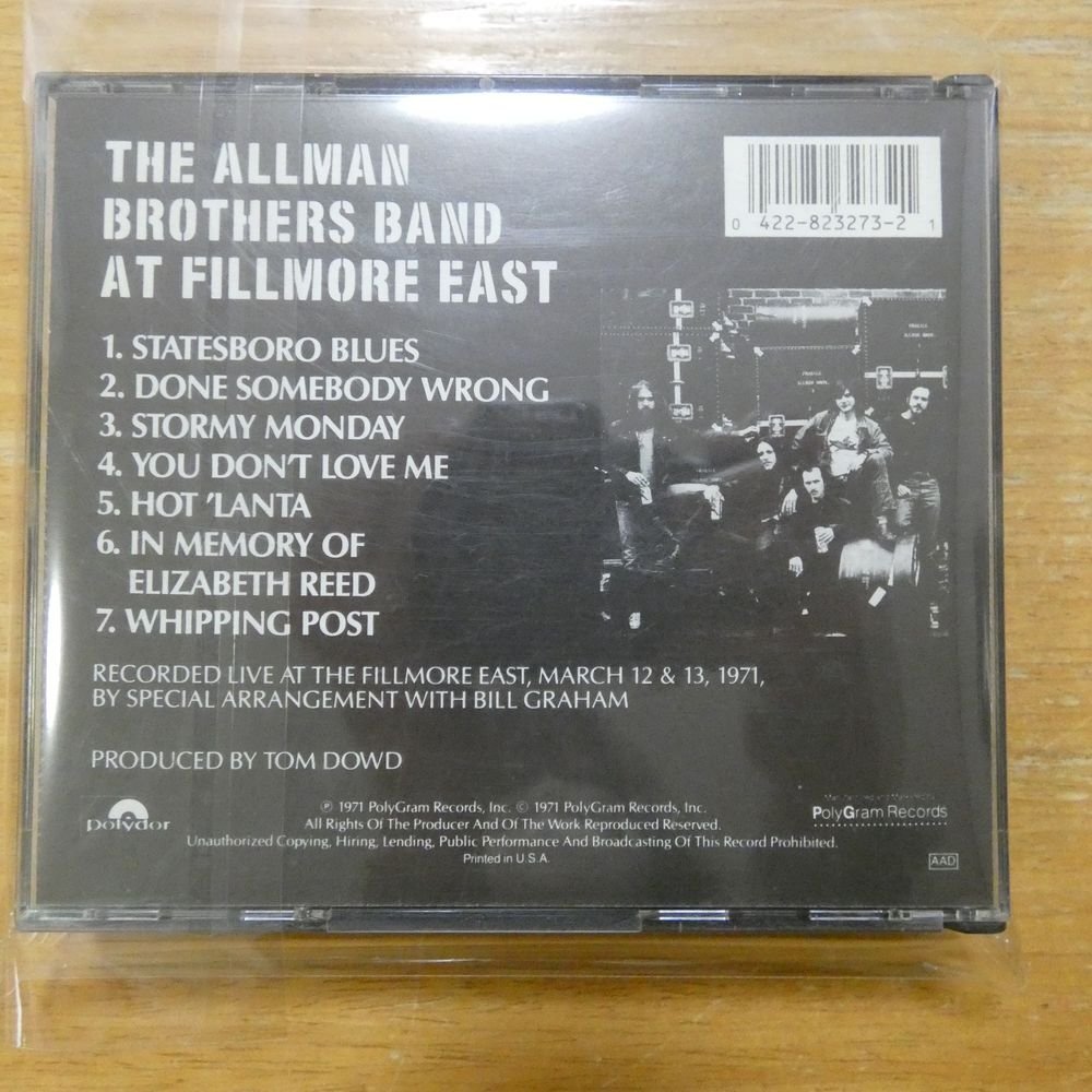 042282327321;【2CD】THE ALLMAN BROTHERS BAND / AT FILLMORE EAST　823273-2Y-2_画像2