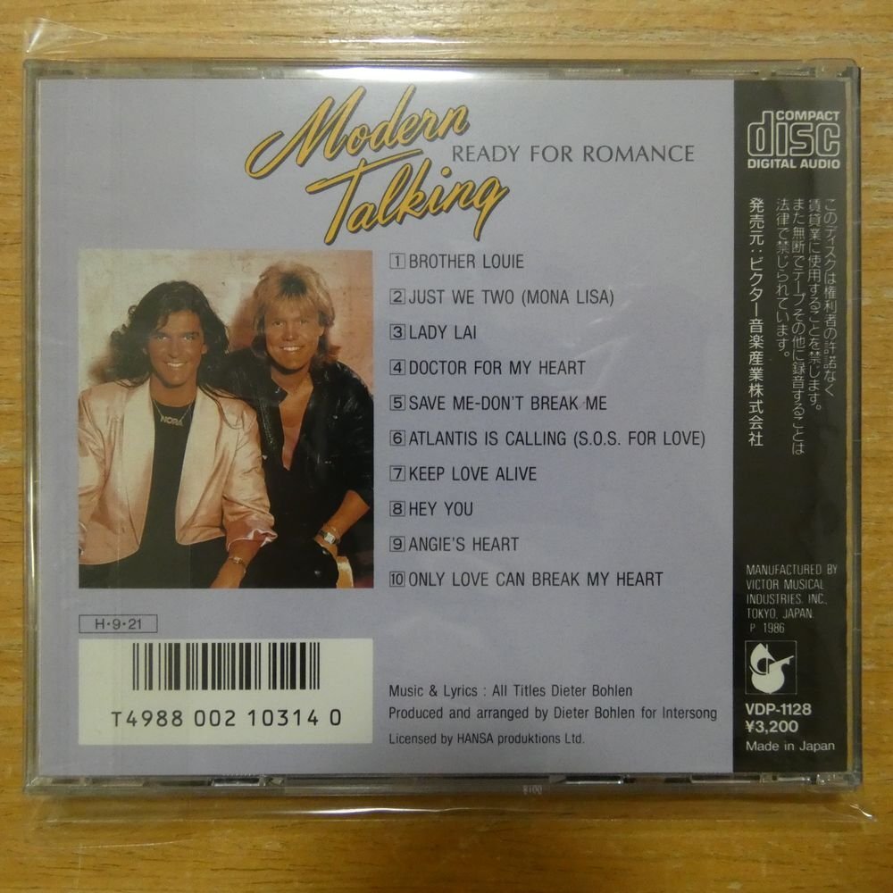 4988002103140;【CD/旧規格/3200円】Modern Talking / Ready For Romance VDP-1128の画像2