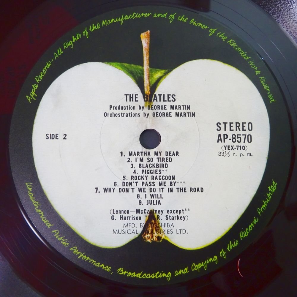 14030499;【Apple丸帯付/2LP/東芝赤盤/ポスター付/見開き】The Beatles ザ・ビートルズ / S.T._画像5