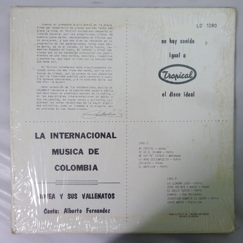10024776;【US盤/シュリンク/LATIN】Bovea Y Sus Vallenatos / La Internacional Musica de Colombiaの画像2