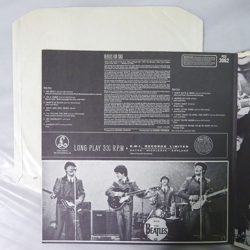 10024682;【UK盤/2EMI/見開き】The Beatles / Beatles For Saleの画像2