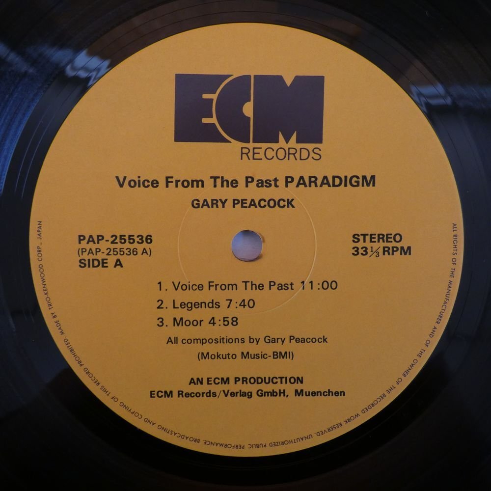 46071410;【帯付/ECM/美盤】Gary Peacock / Voice From The Past - PARADIGMの画像3