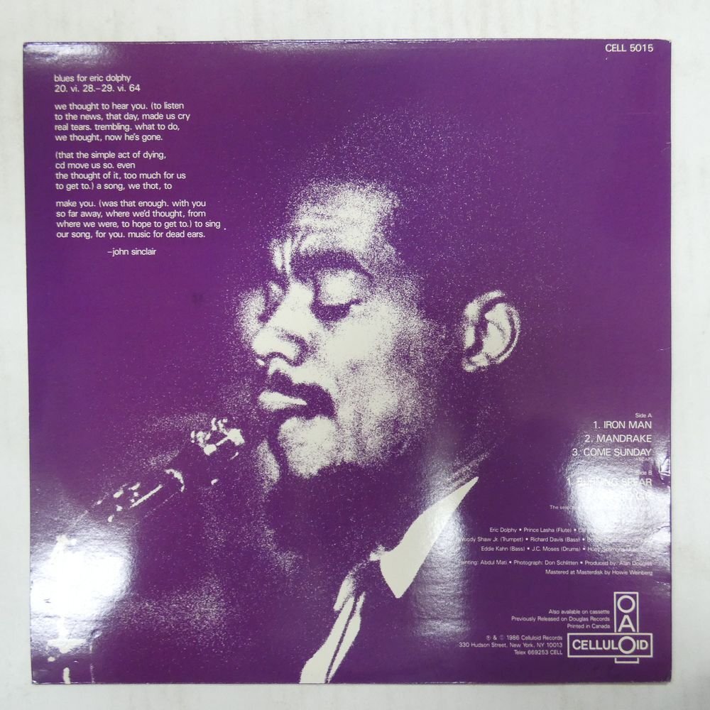 46071633;【US盤/CELLULOID】Eric Dolphy / Iron Man_画像2