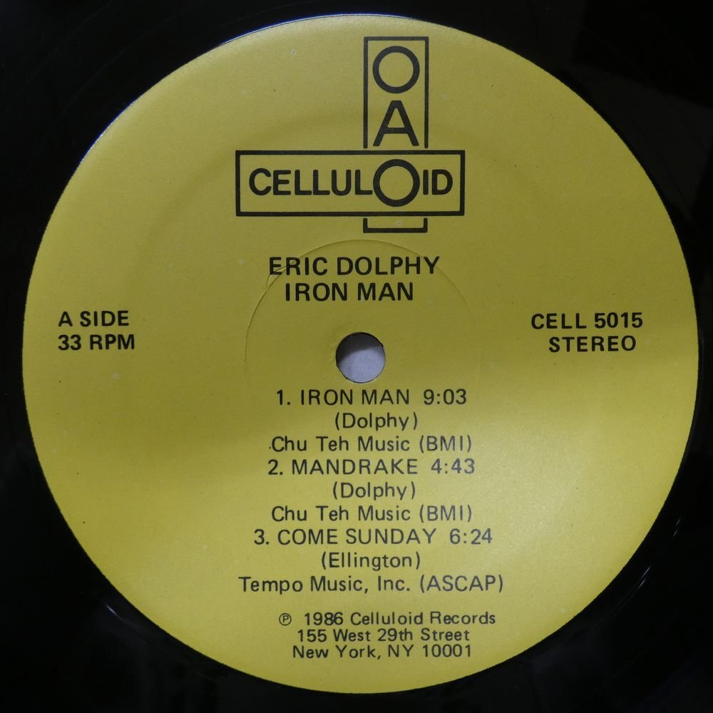 46071633;【US盤/CELLULOID】Eric Dolphy / Iron Man_画像3